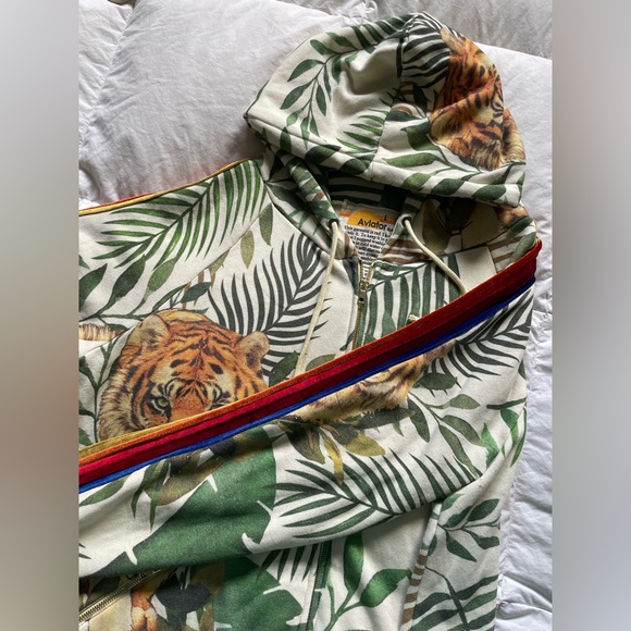 Aviator Nation Tiger Velvet Stripe Hoodie - Picture 4 of 4